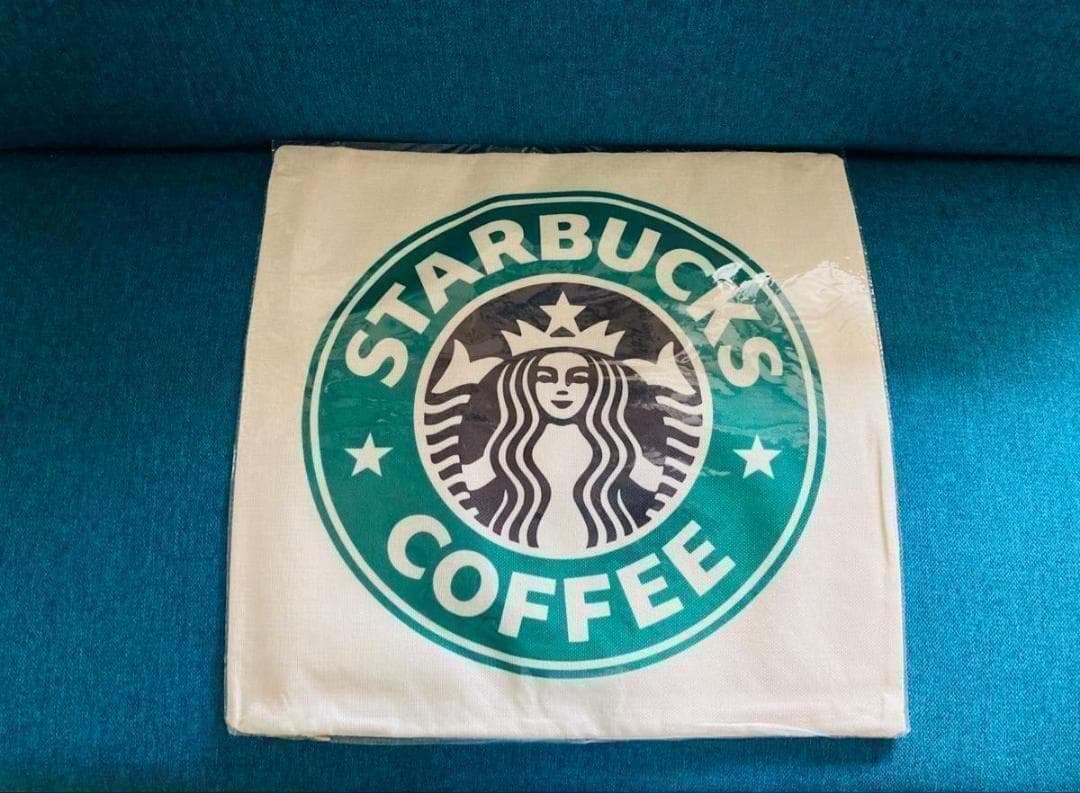 スタバ クッションカバー グリーン 45x45cm サムネイル